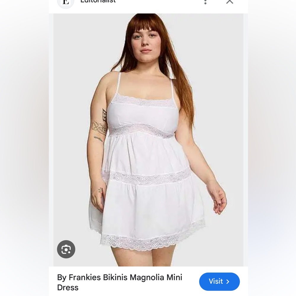 Victoria Secret x Frankie’s Bikinis Magnolia Poplin babydoll Dress